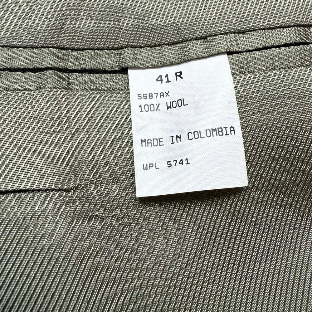 Vtg Oscar de‎ la Renta Mens Sport Coat Blazer 41R 100% Wool 2 Button Houndstooth